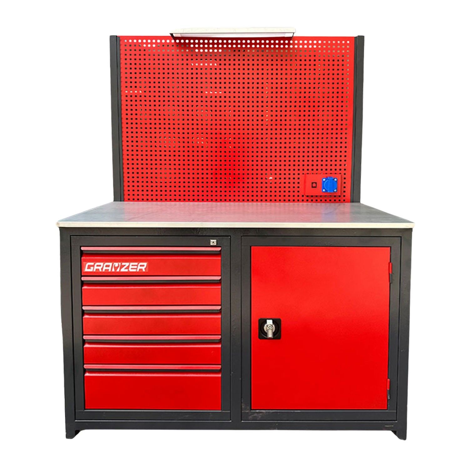 Grayzer 1.30 Metre 5 Çekmeceli 1 Dolaplı Takım Tezgahı