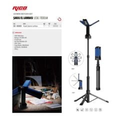 Rico 013-RC0039 Tripodlu Şarjlı Led Çalışma Lambası