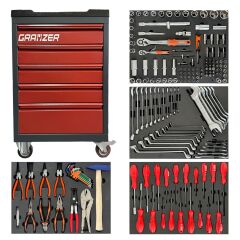 Grayzer 185 Parça 5 Çekmeceli Dolu Takım Arabası (Takımlar Stilson)