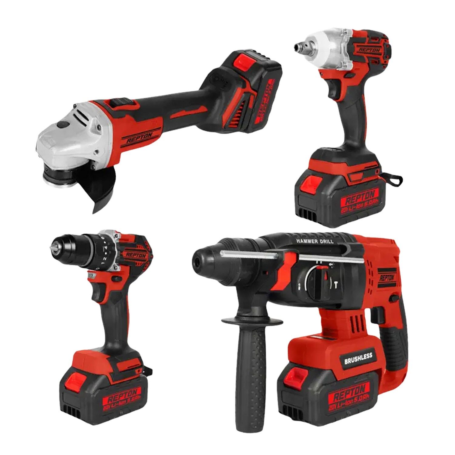 Repton RP-1380 Kömürsüz Akülü 4'lü Set